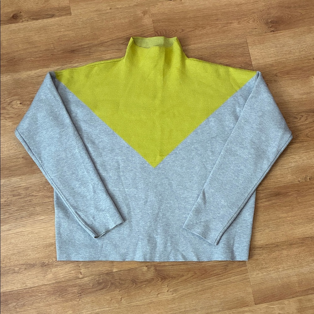 Cynthia Rowley Lime Green Mockneck Sweater